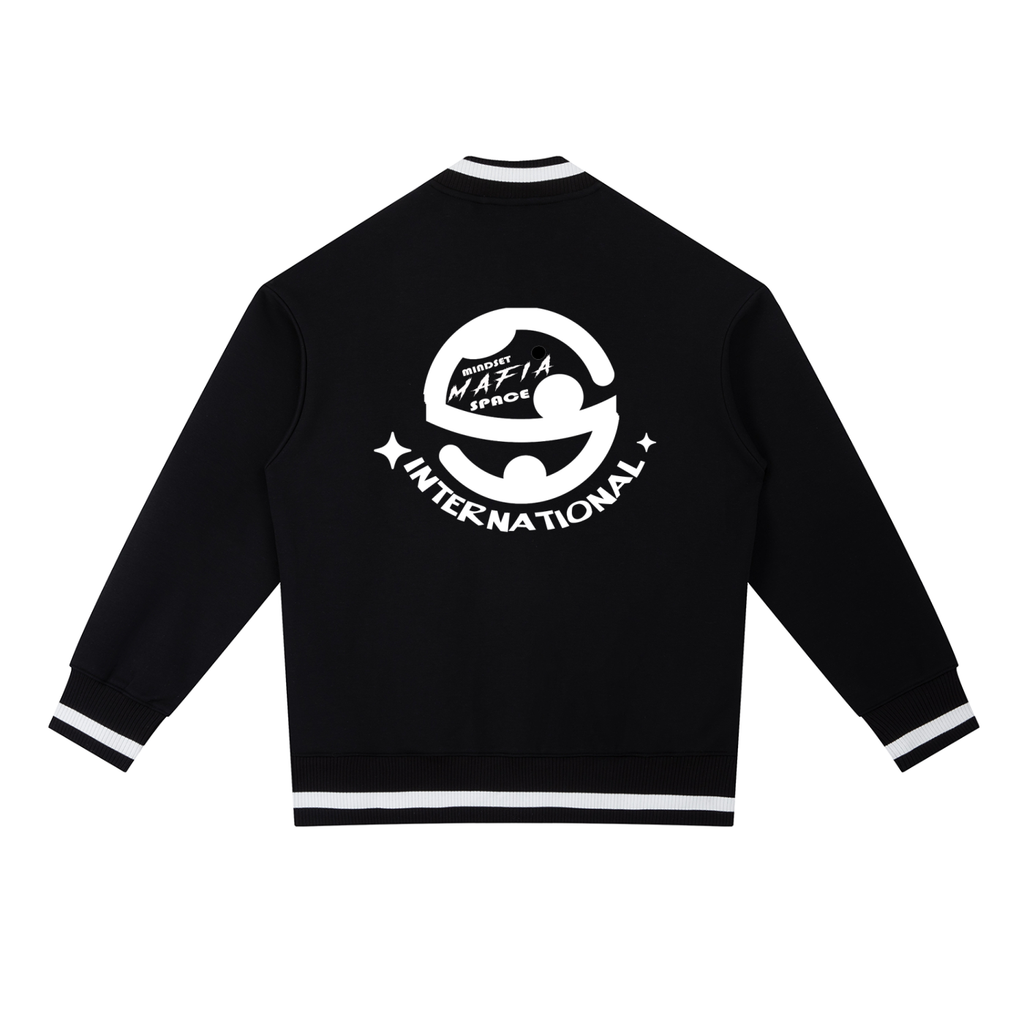 MMC SPACE Contrast Piping Zip Bomber Jacket