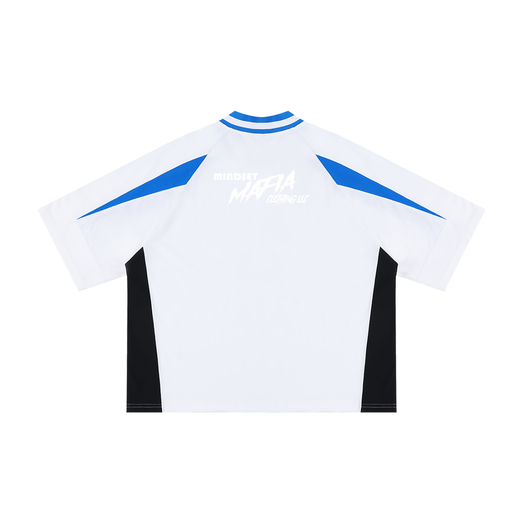 Unisex Oversized Color Block V-Neck T-Shirt Mafia style