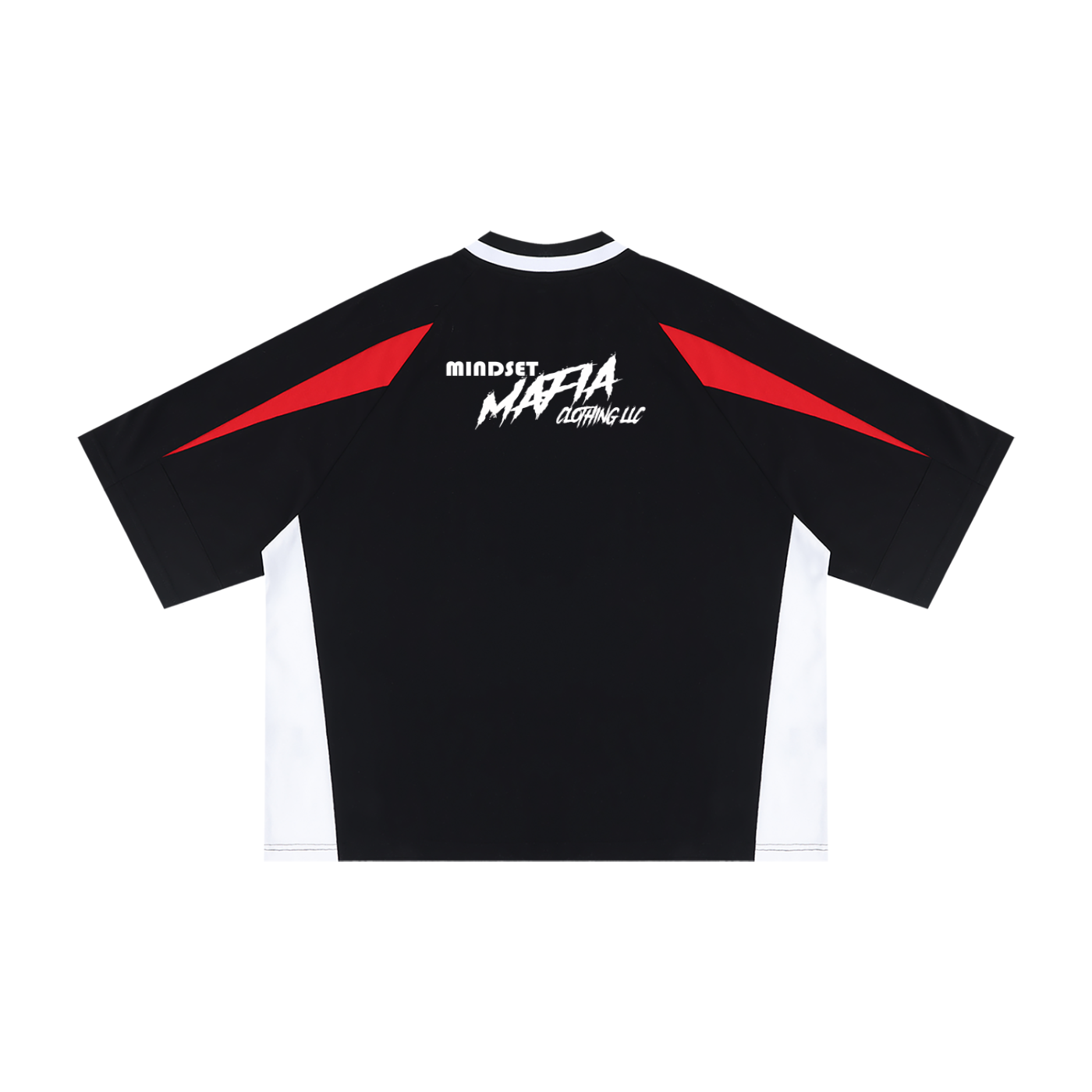 Unisex Oversized Color Block V-Neck T-Shirt Mafia style