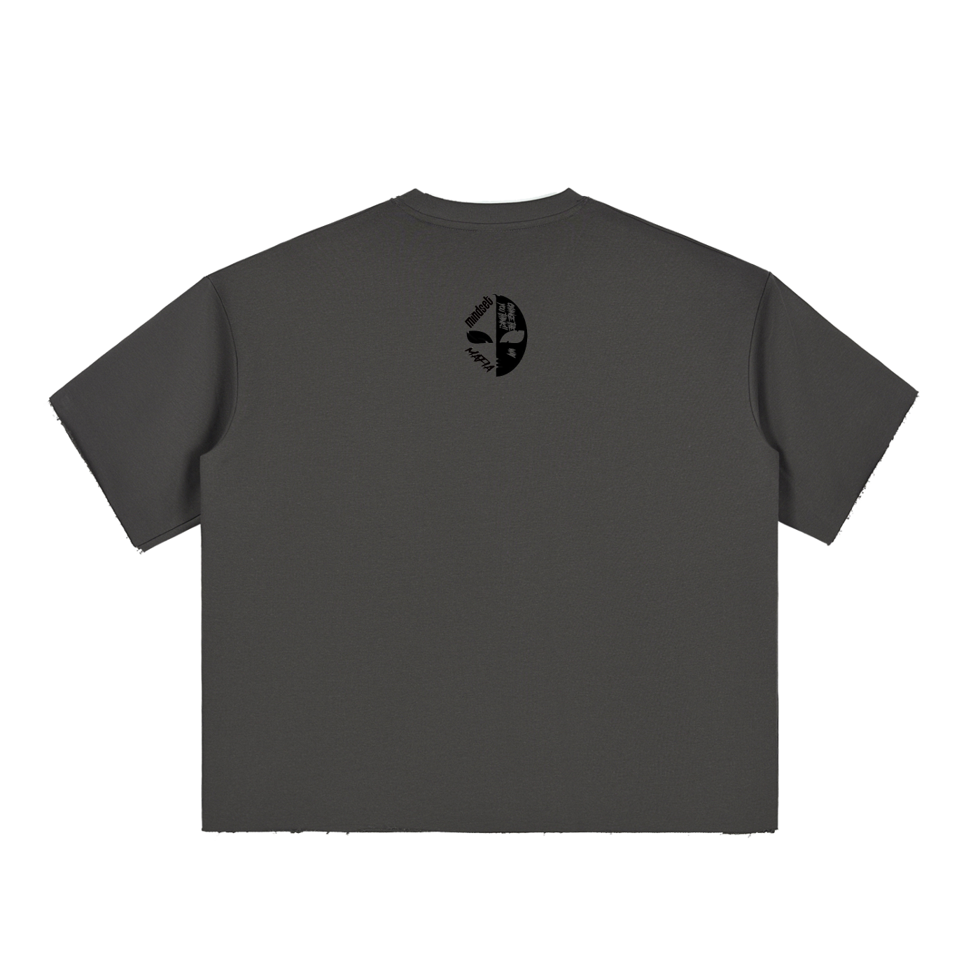 king Boxy Half-Sleeve Raw-Edge T-Shirt