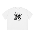 king Boxy Half-Sleeve Raw-Edge T-Shirt